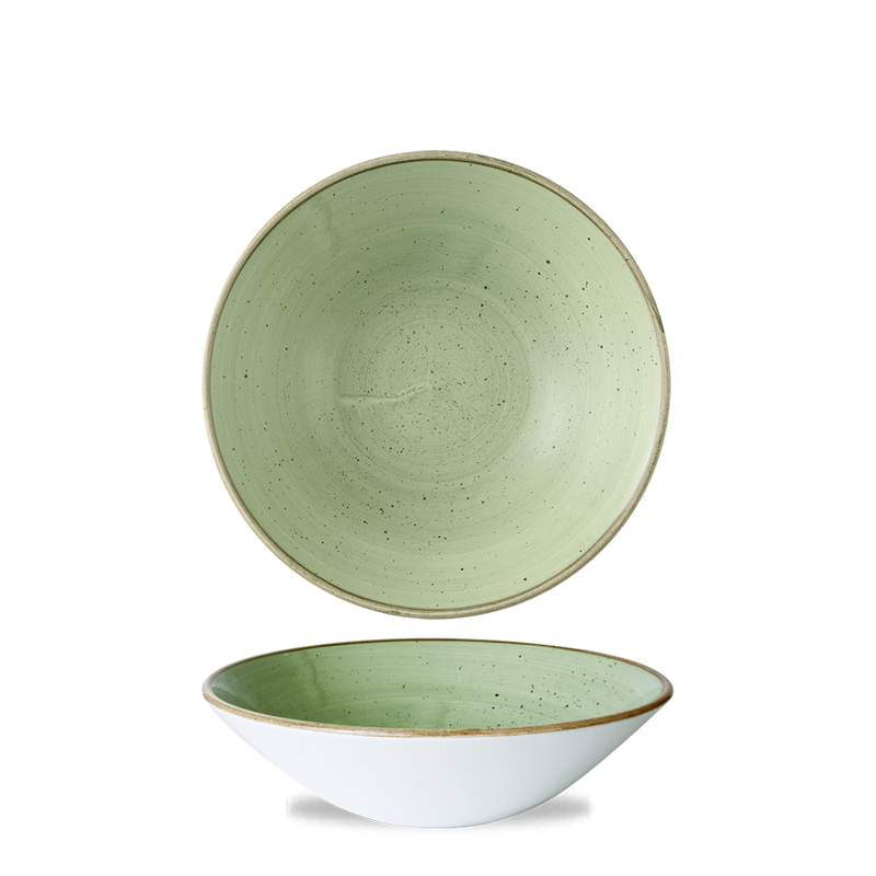 Stonecast Sage Green Evolve Deep Coupe Bowl 7 1/2" Box 6