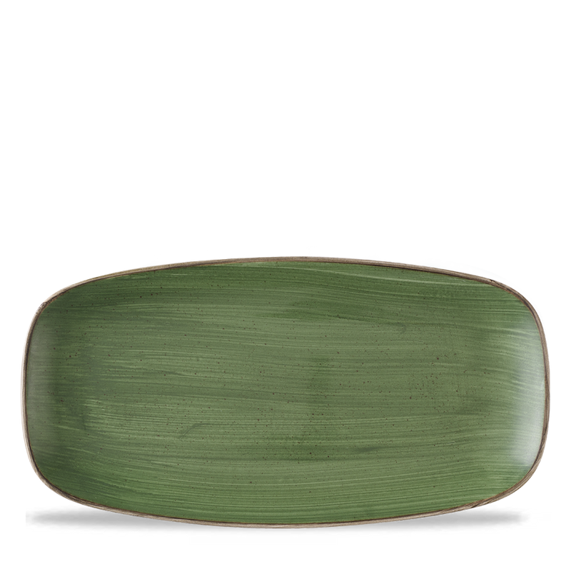 Stonecast Sorrel Green  Chefs Oblong Plate 11 3/4X6" Box 12