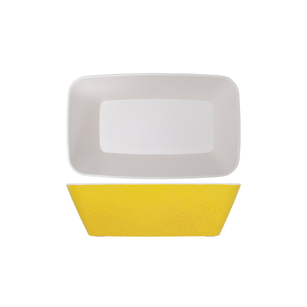 Lemon Yellow Seville Melamine GN 1/4 Deep Dish 26.5 x 16.2 x 8cm pack of 1