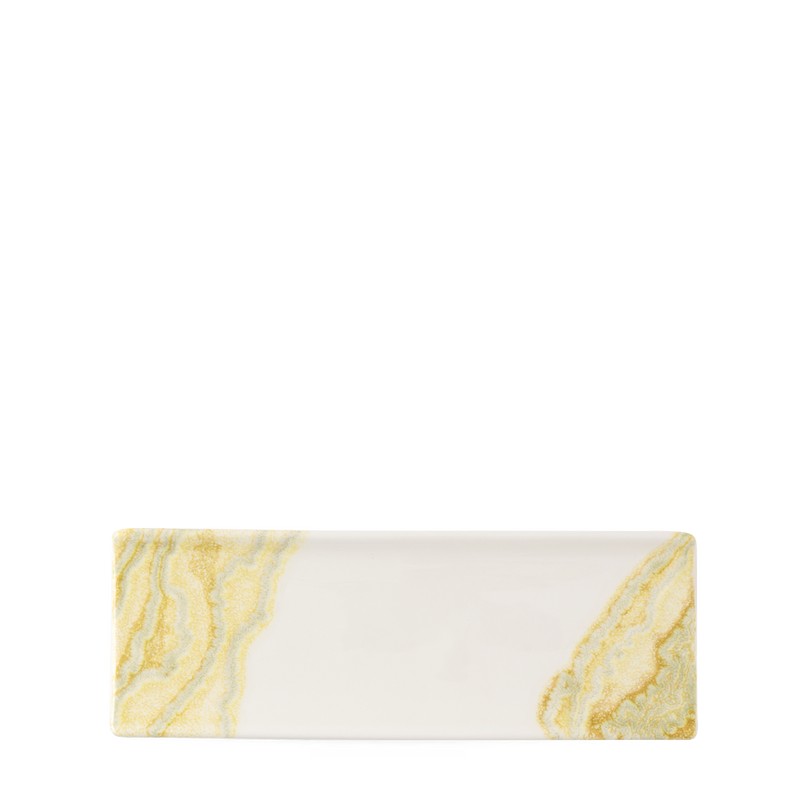 Tide Gold Oblong Plate 25X9Cm Box 6