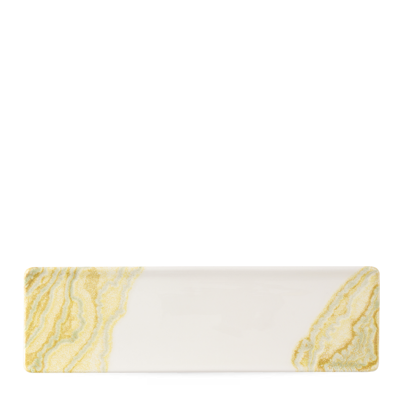 Tide Gold Oblong Plate 30X9Cm Box 6