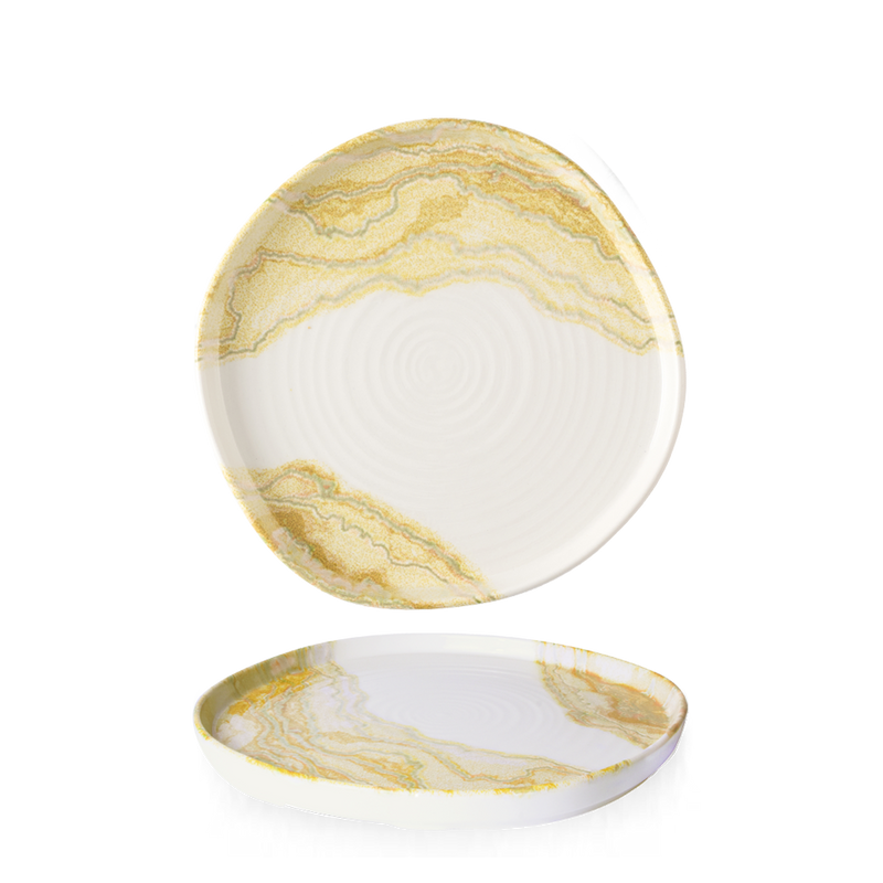 Tide Gold Organic Walled Plate 8 1/4" Box 6