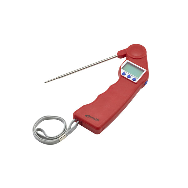 Genware Red Folding Probe Pocket Thermometer pack of 1