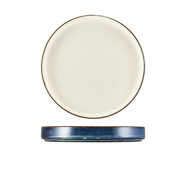 Terra Porcelain Aqua Blue Two Tone Presentation Plate 21cm pack of 6