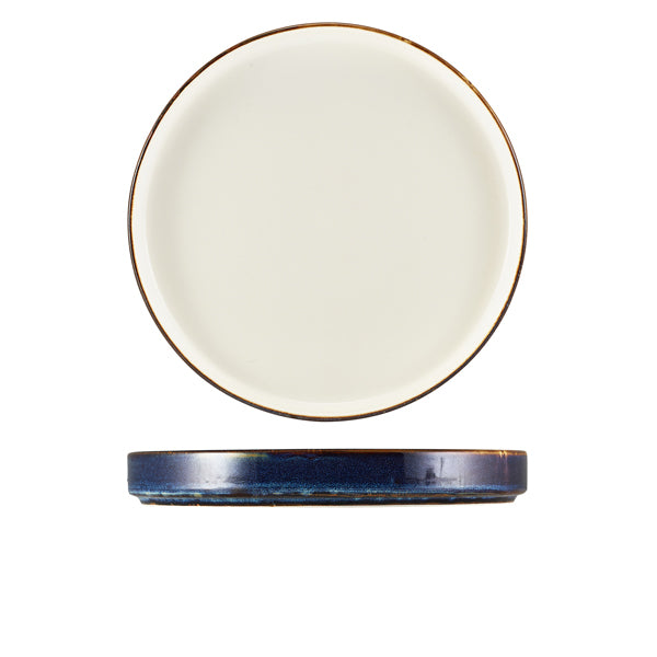 Terra Porcelain Aqua Blue Two Tone Presentation Plate 26cm pack of 6