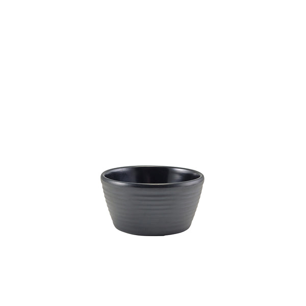 GenWare Melamine Matt Black Ripple Ramekin 68ml/2.4oz pack of 24