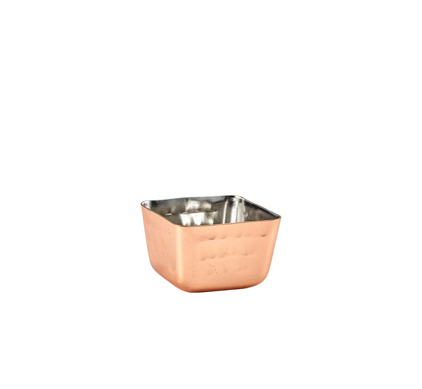 GenWare Copper Plated Square Hammered Ramekin 71ml/2.5oz pack of 12