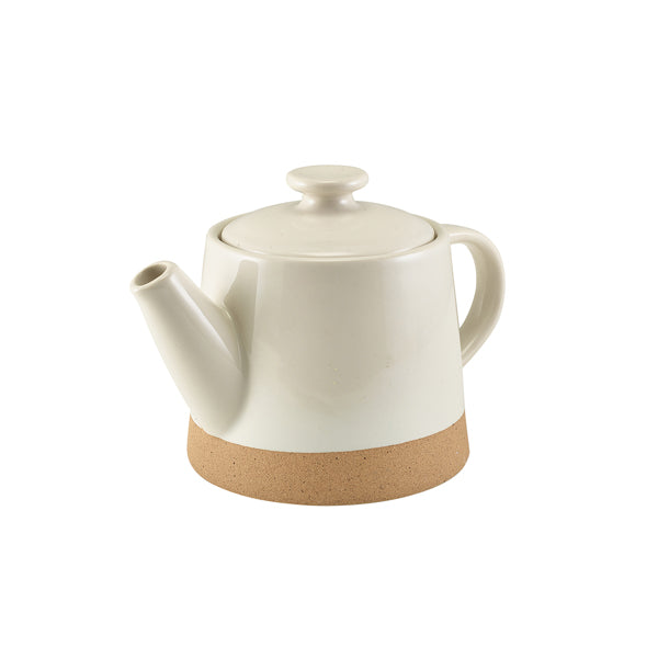 GenWare Kava White Stoneware Teapot 48cl/16.8oz pack of 6