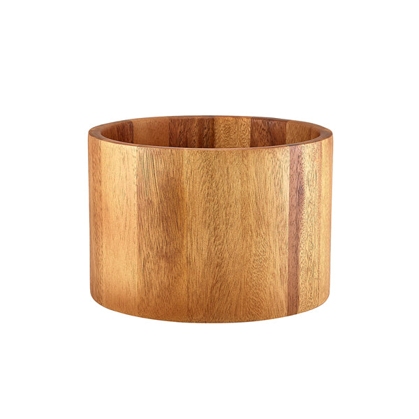 Genware Acacia Wood Straight Sided Bowl 15cm pack of 1