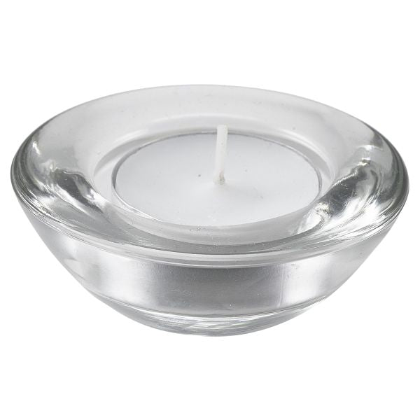 Genware Glass Round Tealight Holder 75mm Dia pack of 12