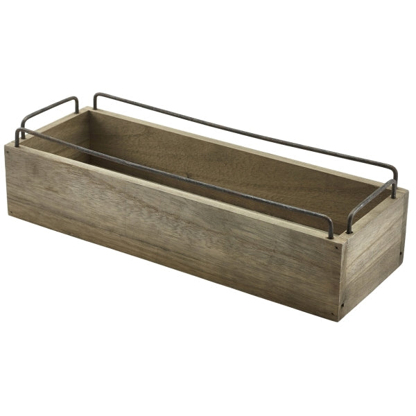 Industrial Wooden Crate 34 x 12 x 9cm pack of 1