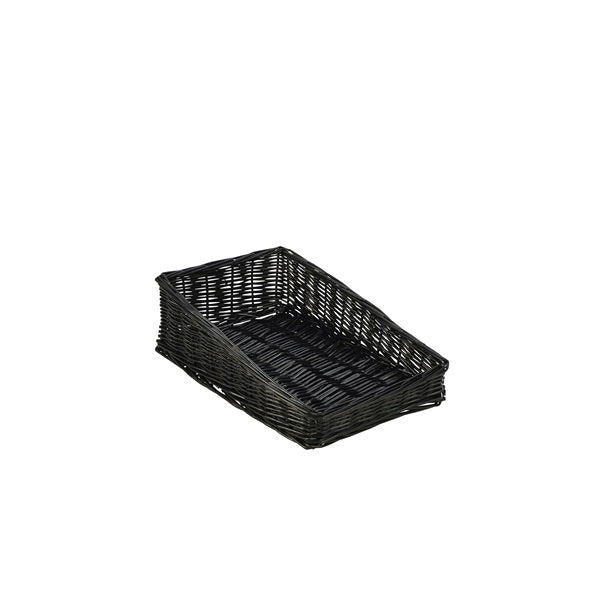 Wicker Display Basket Black 40X25X12cm pack of 1