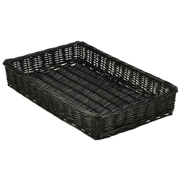 Wicker Display Basket Black 46X30X8cm pack of 1