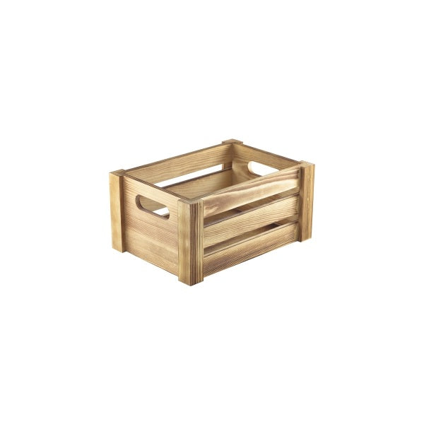 Genware Rustic Wooden Crate 22.8x16.5x11cm pack of 1