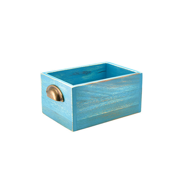 GenWare Blue Wash Acacia Wood Display Drawer 21.5 x 15 x 11cm pack of 1