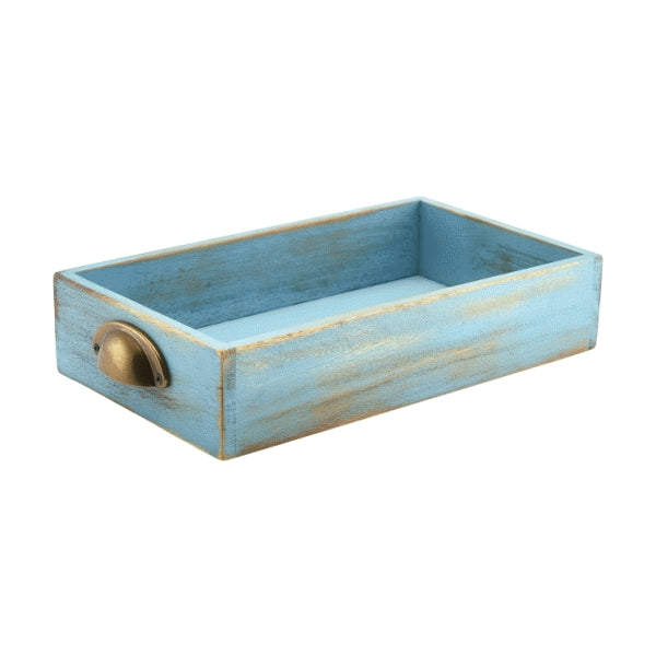 Genware Blue Wash Acacia Wood Display Drawer GN 1/3 pack of 1