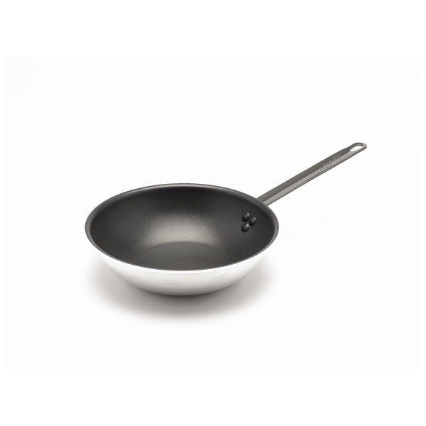 Non Stick Teflon Aluminium Flat Base Wok 30cm pack of 1