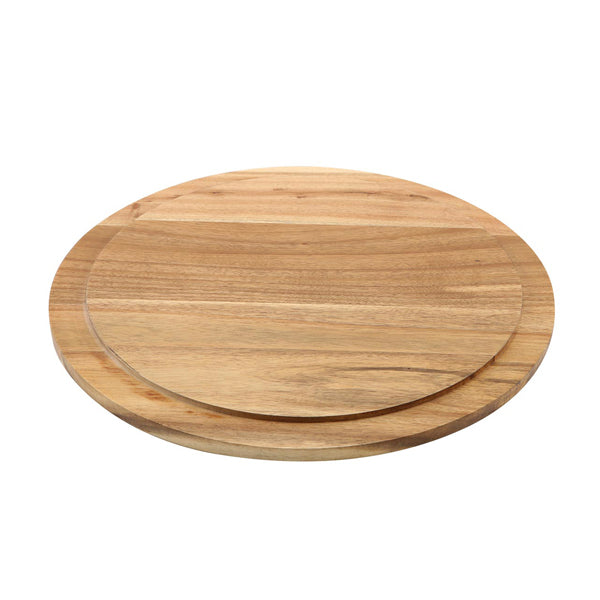 Genware Round Wood Serving/ Cake Board 33cm pack of 1