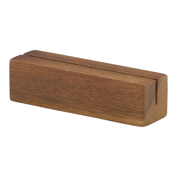 Acacia Wood Sign Holder 9 x 3 x 3cm pack of 1