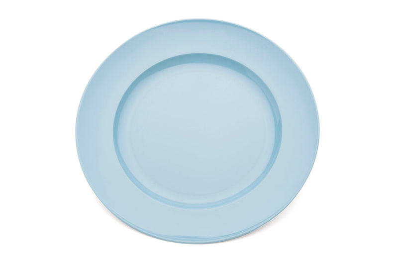 Large Summer Blue Wide Rimmed Dinner Plate