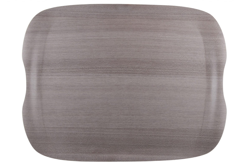 Large Grey Wood Earth Wave Serving Tray – 43x33cm