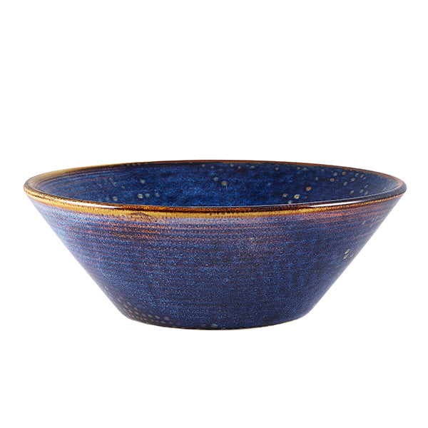 Terra Porcelain Aqua Blue Conical Bowl 19.5cm pack of 6