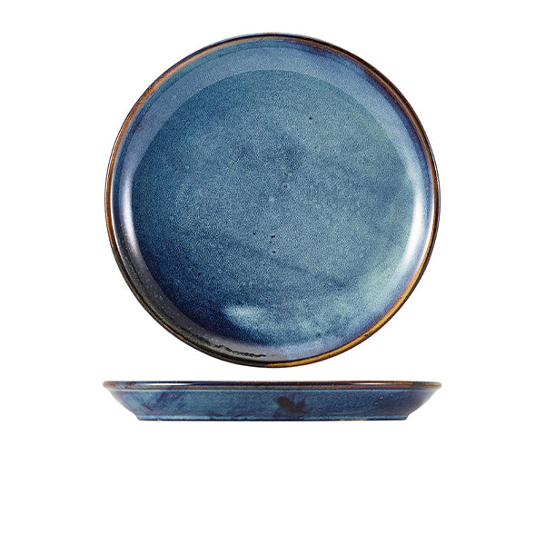 Terra Porcelain Aqua Blue Coupe Plate 27.5cm pack of 6