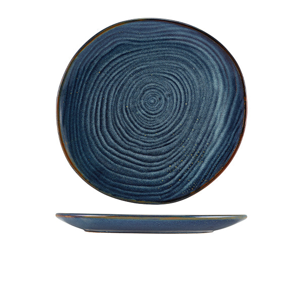 Terra Porcelain Aqua Blue Organic Plate 28.5cm pack of 6