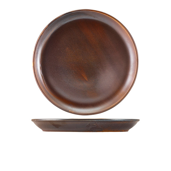 Terra Porcelain Rustic Copper Coupe Plate 27.5cm pack of 6