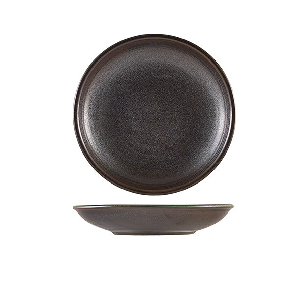 Terra Porcelain Black Deep Coupe Plate 21cm pack of 6