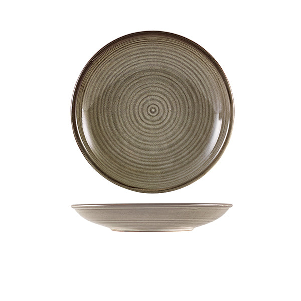 Terra Porcelain Grey Deep Coupe Plate 21cm pack of 6