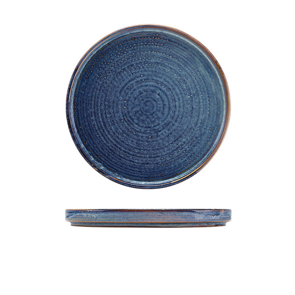 Terra Porcelain Aqua Blue Low Presentation Plate 21cm pack of 6