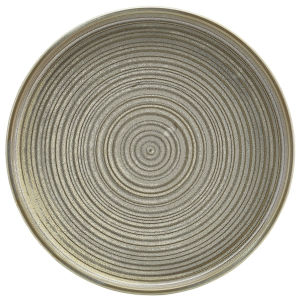 Terra Porcelain Matt Grey Low Presentation Plate 25cm pack of 6