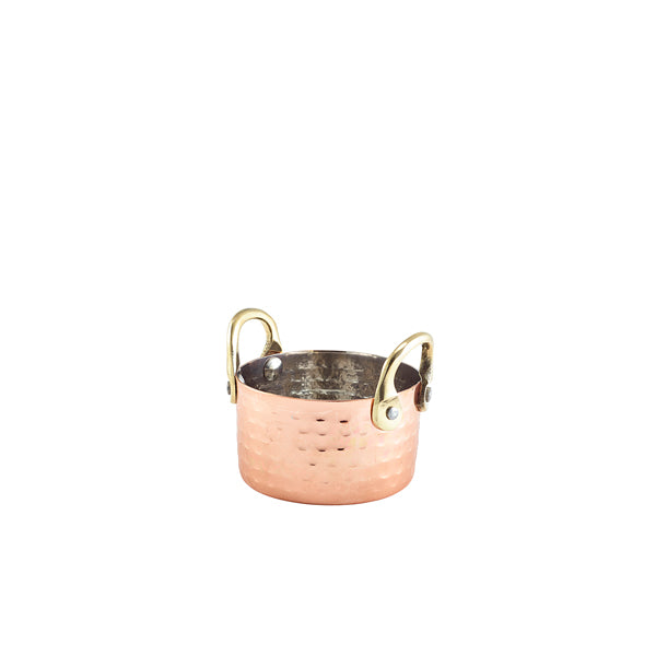 Mini Hammered Copper Casserole Dish 8.2 x 5cm pack of 12