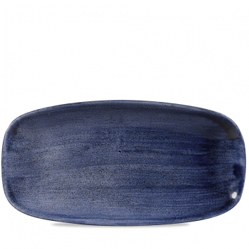 Stonecast Patina Cobalt Blue Chefs Oblong Plate 11 3/4X6" Box 12