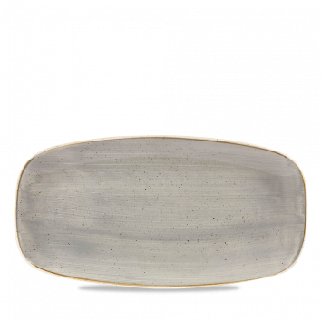 Stonecast Grey Chefs Oblong Plate 10.6"X5" Box 12